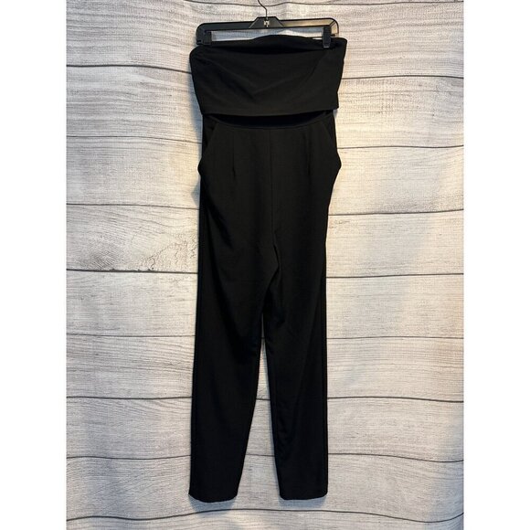 Kenzie Black Strapless Jumpsuit w/ Pockets Size S - Picture 1 of 3